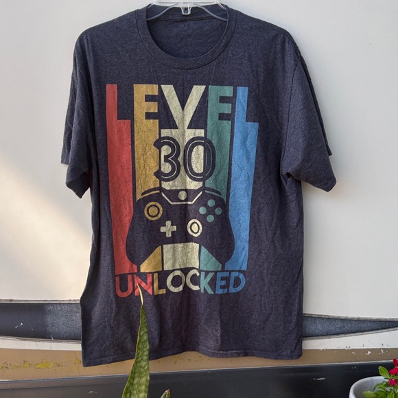 Other - Level 30 Unlocked Gaming T-Shirt - Gray
